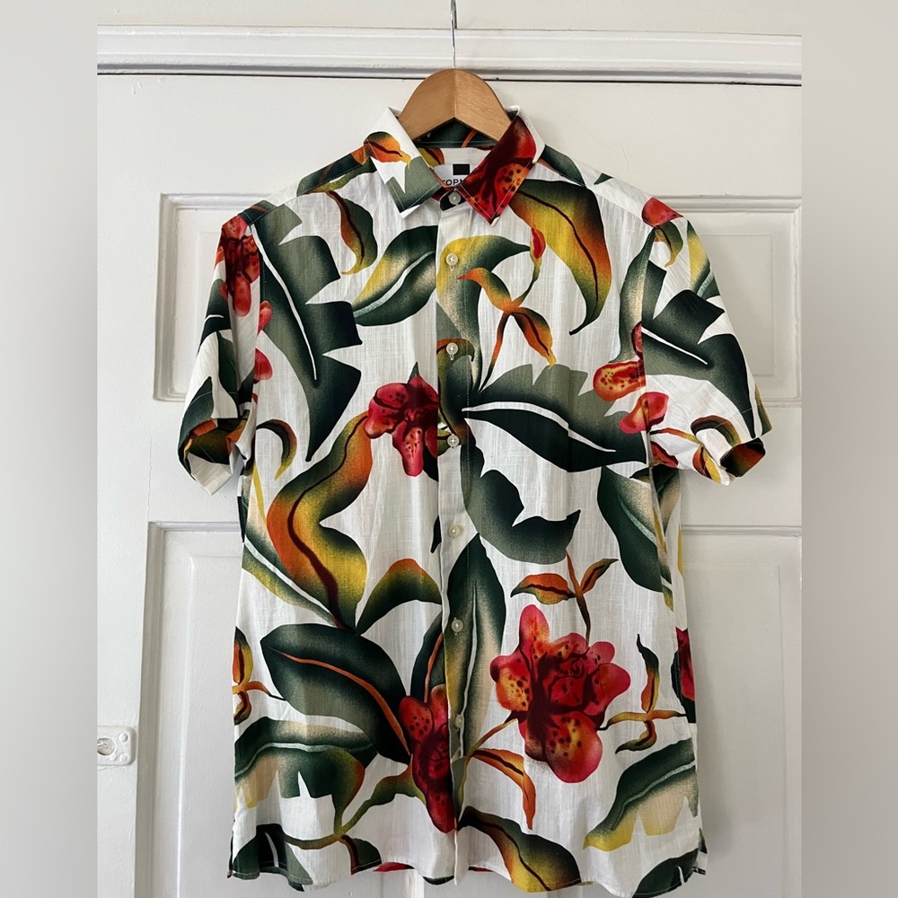 Topman flowers short sleeve shirt. Size S. New with tags